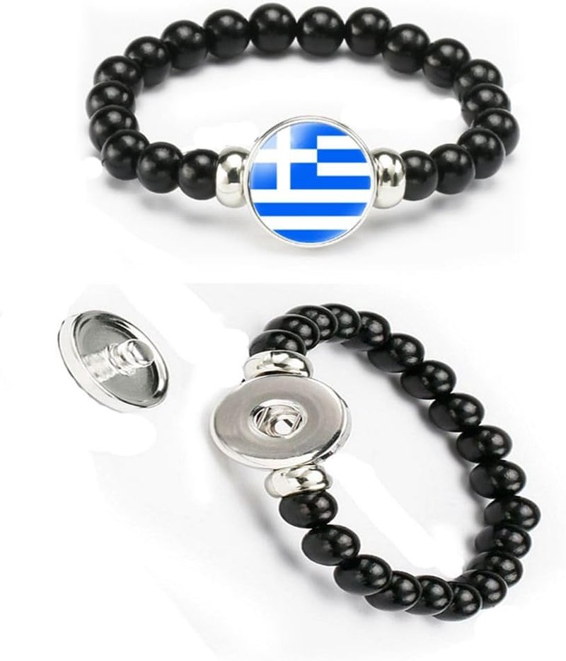 vmcoatdu National Flag Bracelet Elastic Rope Beaded Bracelet Support Your Country Travel Souvenir Gifts for Men Women - Image 4